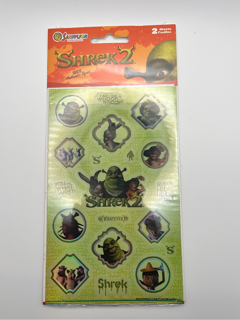 Rare Vintage Sandylion Stickers Lot 8 Sealed Disney Shrek SpongeBob Caillou Y2K - Picture 4 of 10